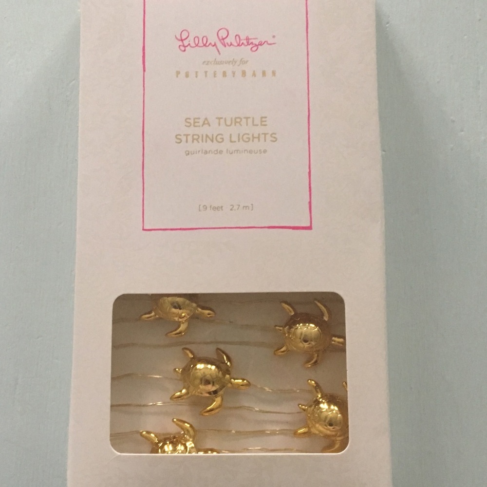 Lilly Pulitzer Pottery Barn turtle lights